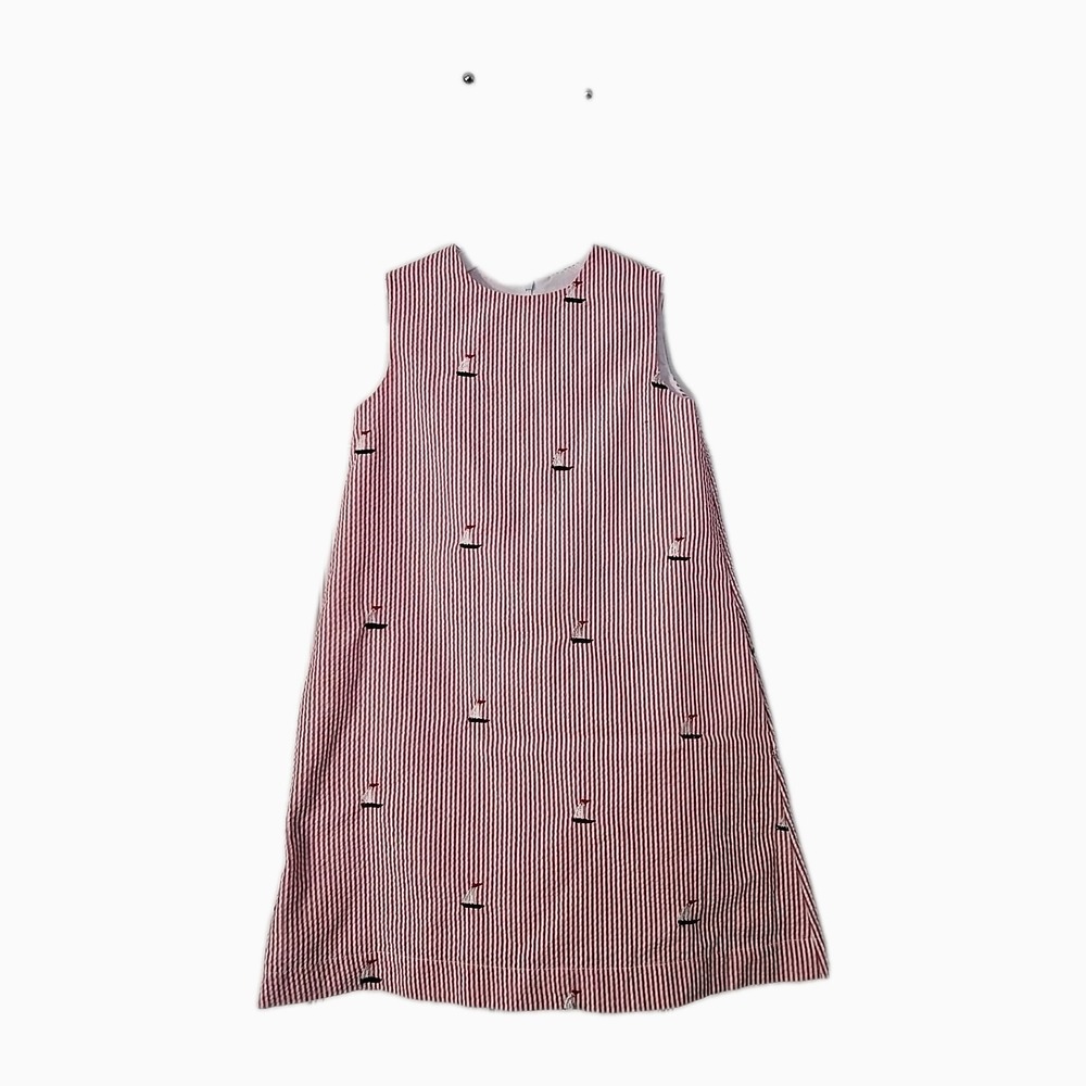 CPC Girls Sleeveless Dress Size 5  With Pockets‎ & Sail Boats